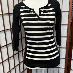 Express 3/4 sleeve striped top